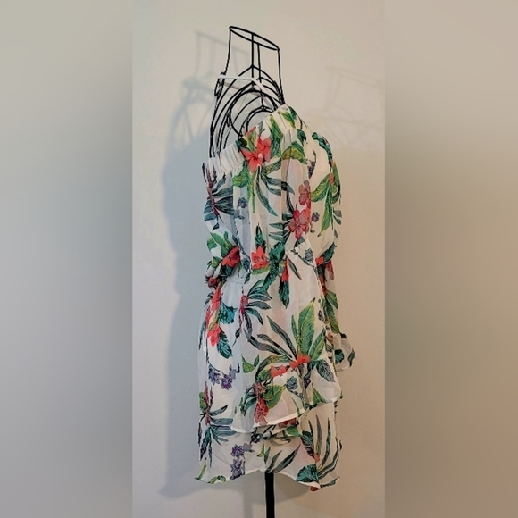 Hint of Blush Floral Off-Shoulder Dress - Picture 3 of 6